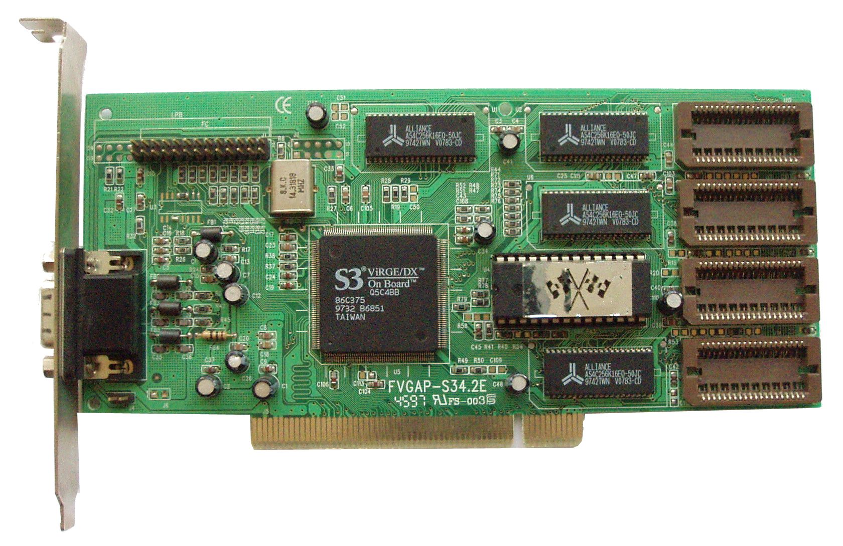 Grafische kaart S3 ViRGE/DX 2MB EDO PCI VGA Palit